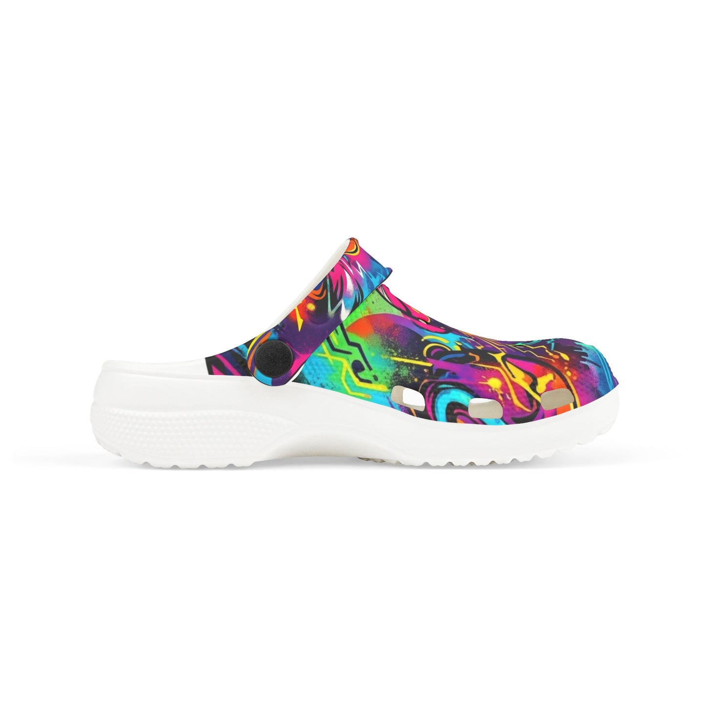 Kids Graffiti Splash  Foam Clogs — Colorful Comfortable Slip-On Shoes