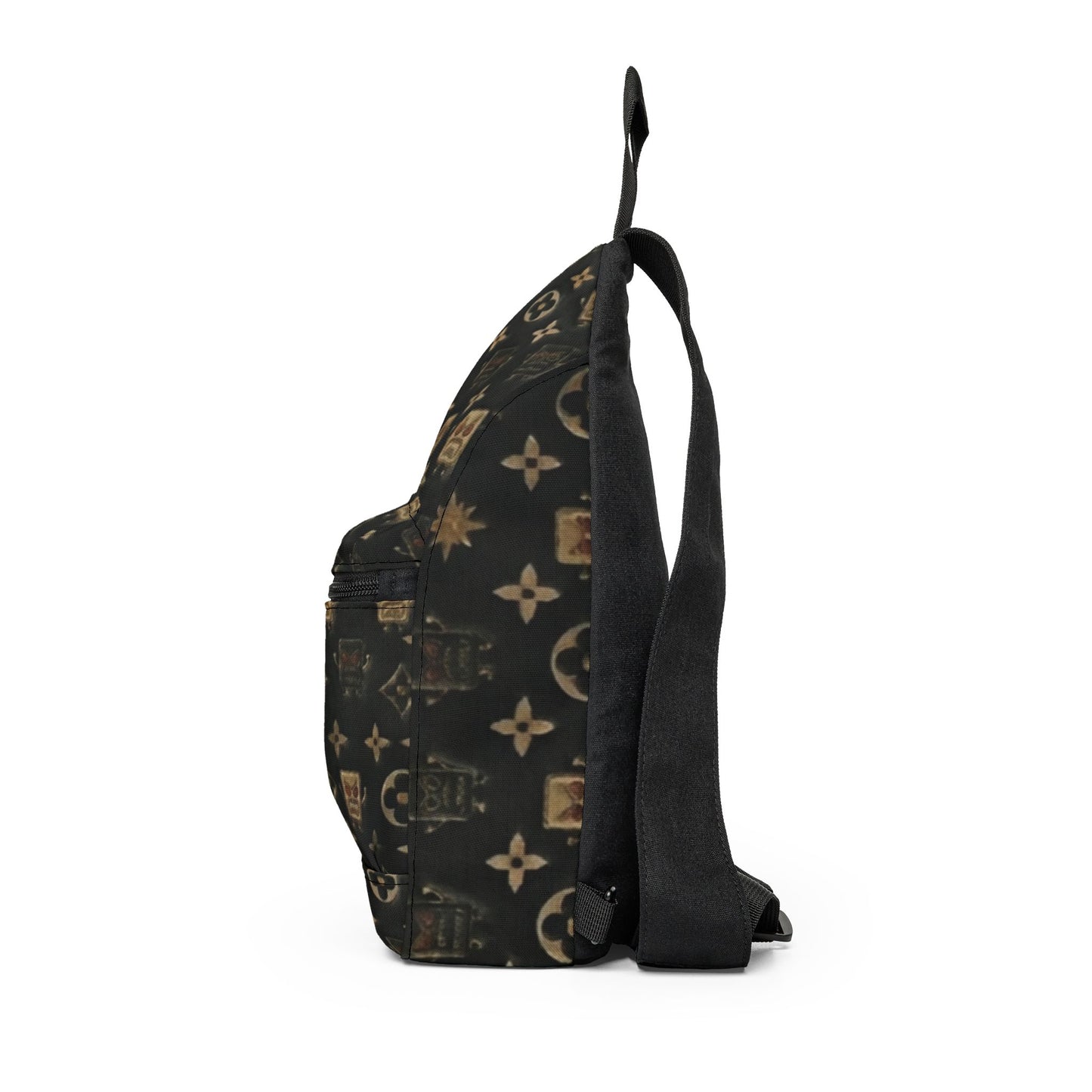 Monogram Pattern Sling Bag — Vintage Lux Crossbody Pack
