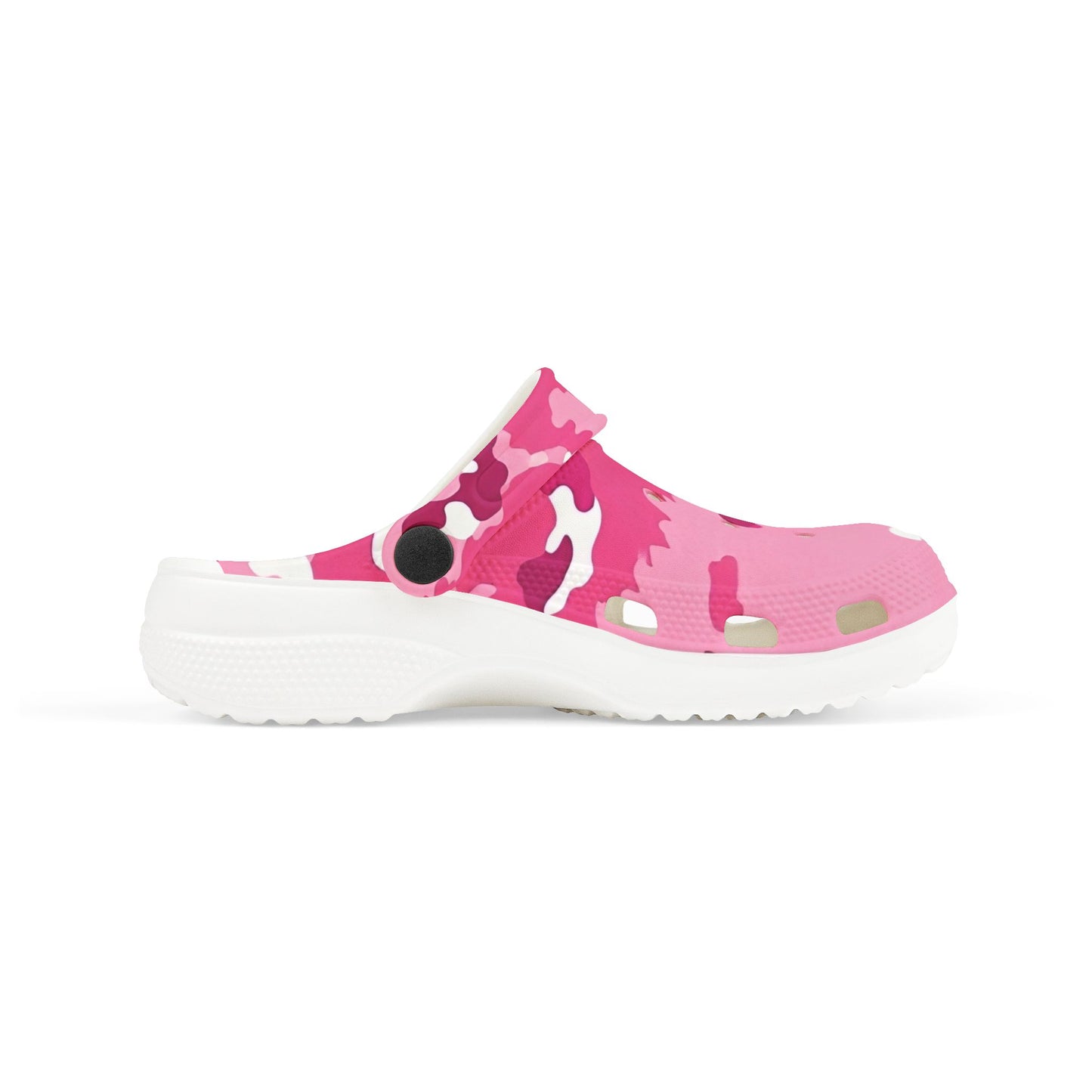 Kids Pink Camo Foam Clogs — Lightweight EVA Slip-On Sandals