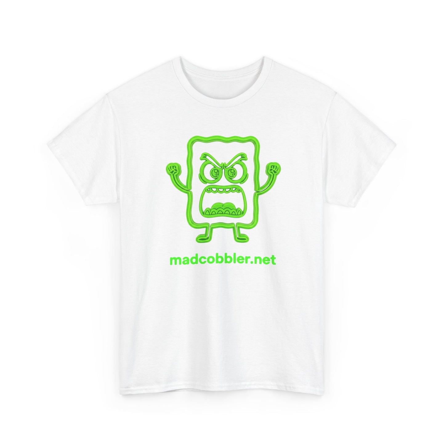 Mad Cobbler Graphic T‑Shirt — Neon Green MadCobbler.net Logo Tee