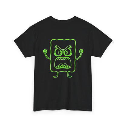 Pi 3.14 MC Neon Logo Tee — MadCobbler.net Graphic T-Shirt (Angry Character Back)