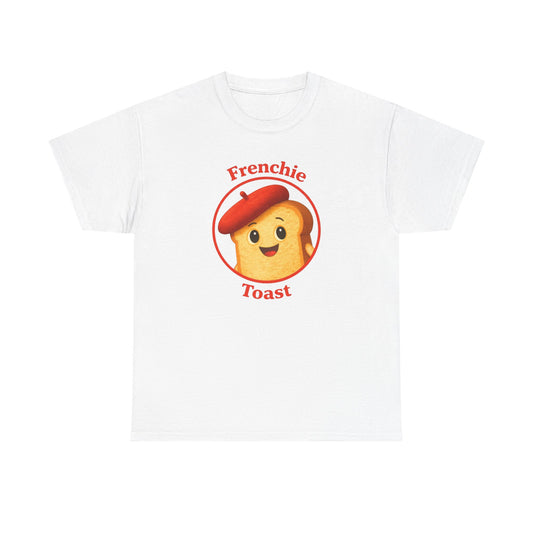 Women's Frenchie Toast T-Shirt — 100% Heavyweight Cotton Graphic Tee with Beret