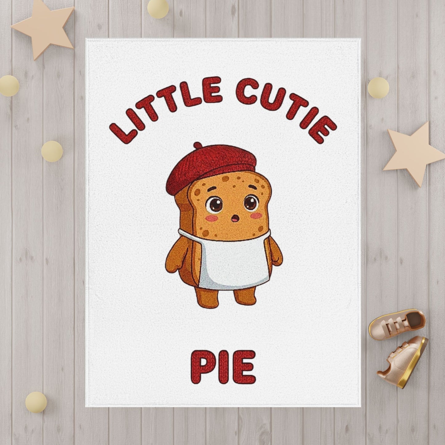 Toddler Blanket — "Little Cutie Pie" Cute Pie Character Baby Throw