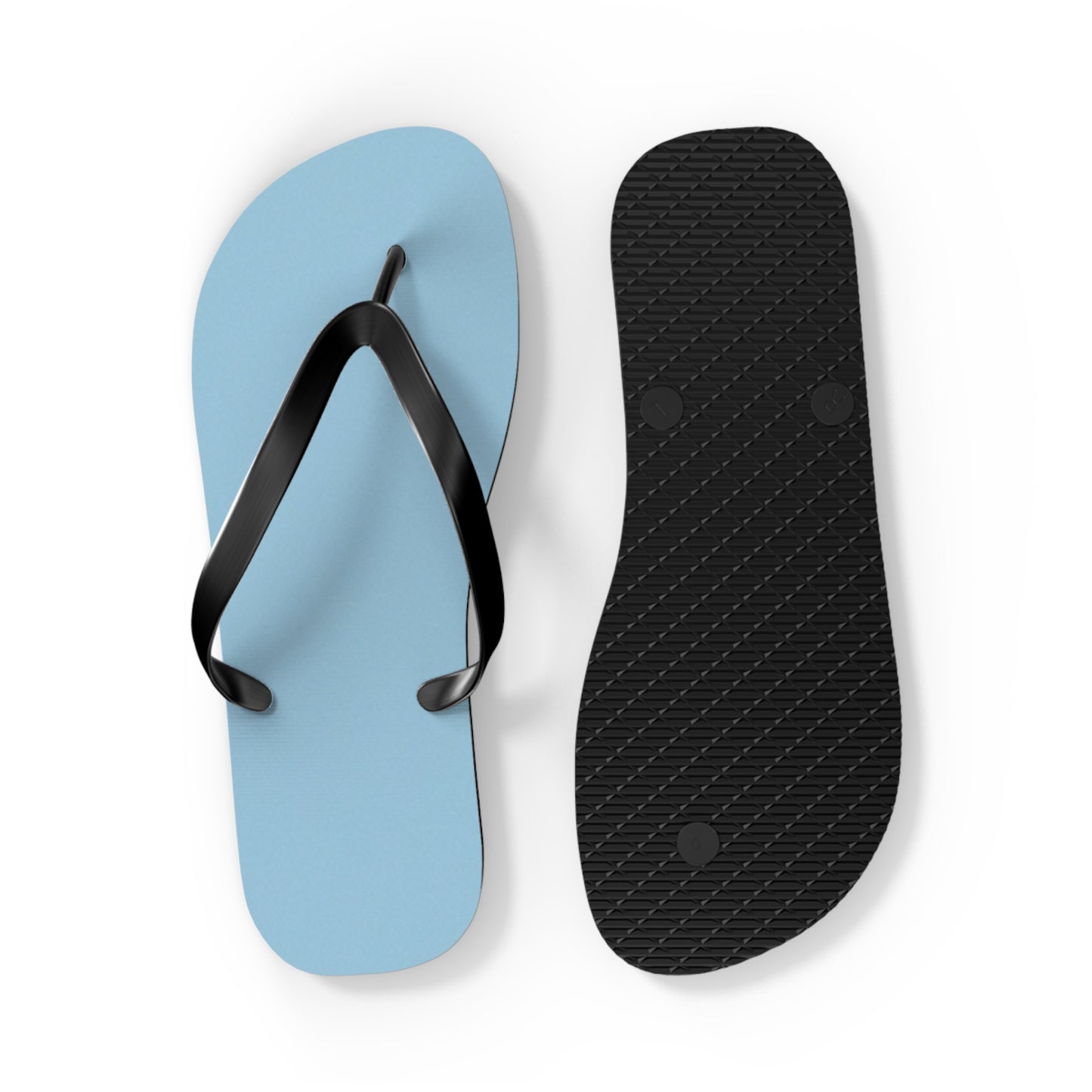 Classic Light Blue Flip Flops – Beach Sandals with Black Straps