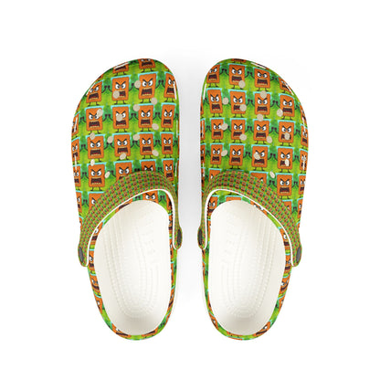 Foam Clogs with Mad Cobbler Pattern — Lightweight Slip-On Garden & Beach Shoes