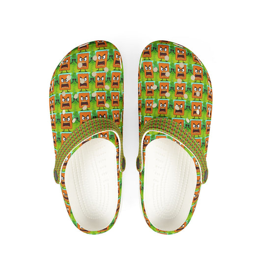 Foam Clogs with Mad Cobbler Pattern — Lightweight Slip-On Garden & Beach Shoes