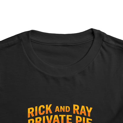 Toddler Tee — "Rick and Ray Private Pie" Cartoon Detective Kitchen Mystery
