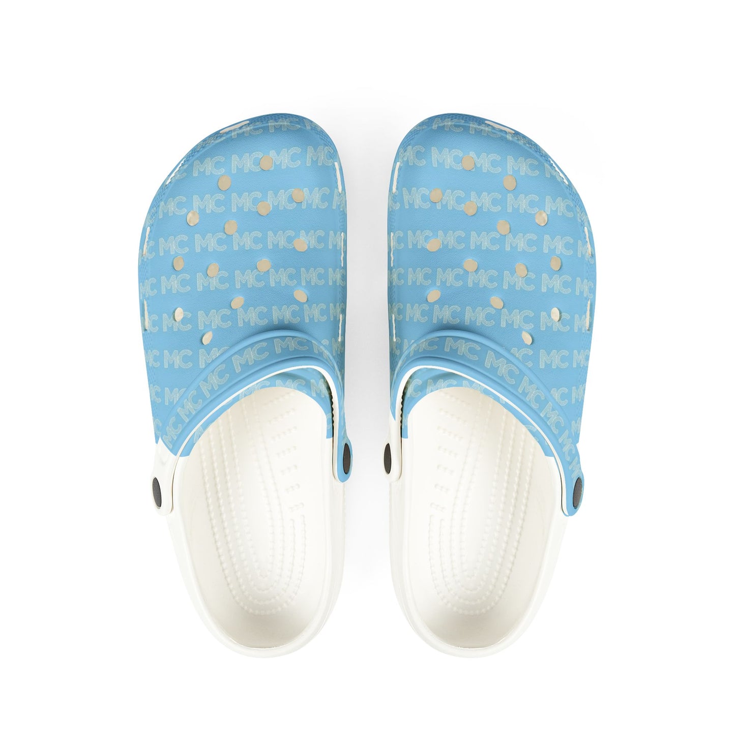 MEN'S BLUE MC Patterned Foam Clogs — Lightweight Waterproof Garden Shoes
