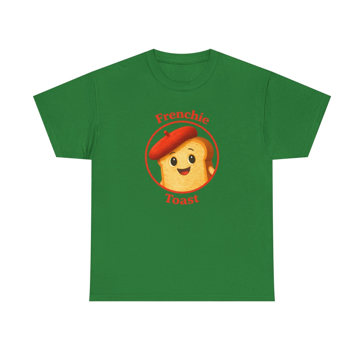 Women's Frenchie Toast T-Shirt — 100% Heavyweight Cotton Graphic Tee with Beret