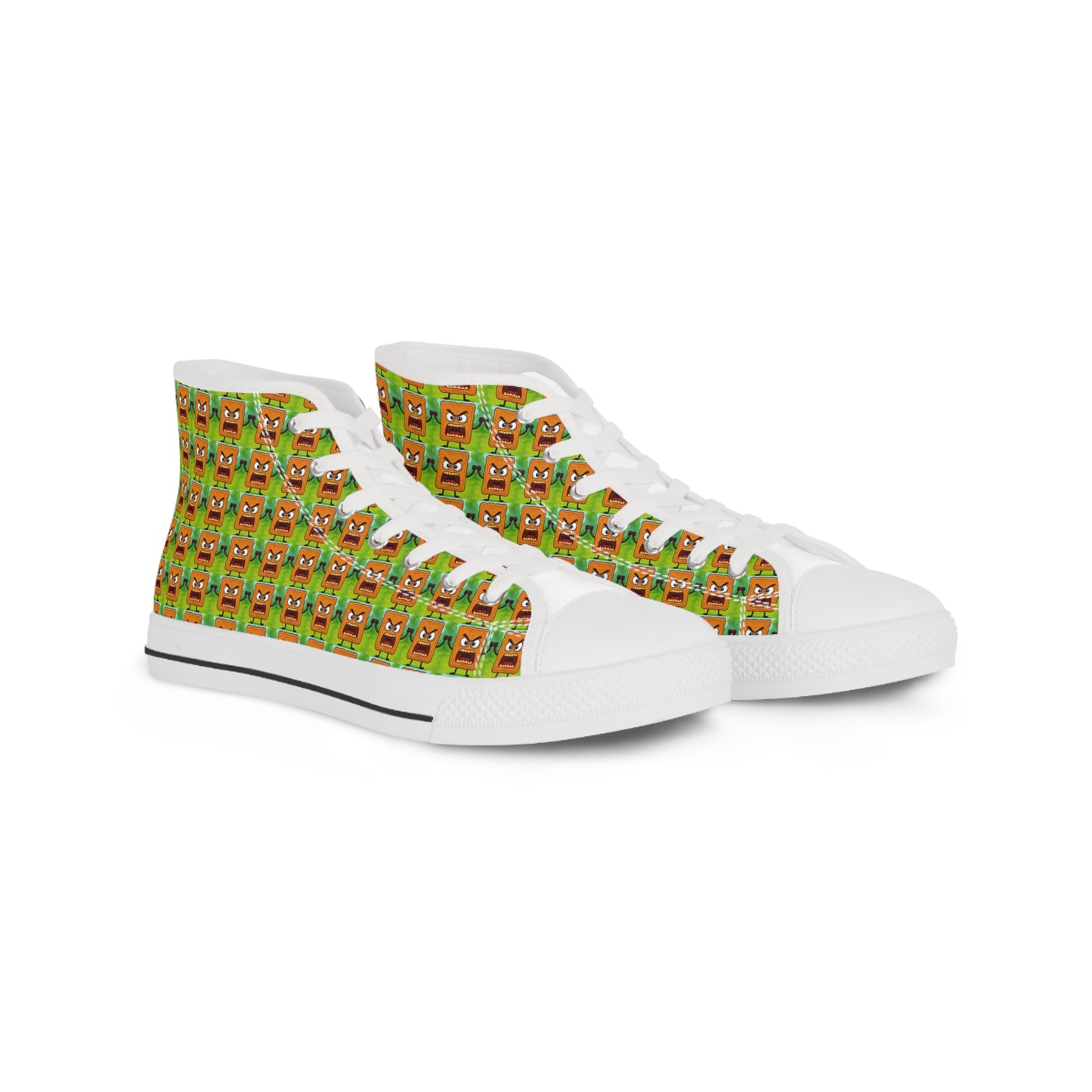 High Top Sneakers — Mad Cobbler Patterned Cartoon Fox Print