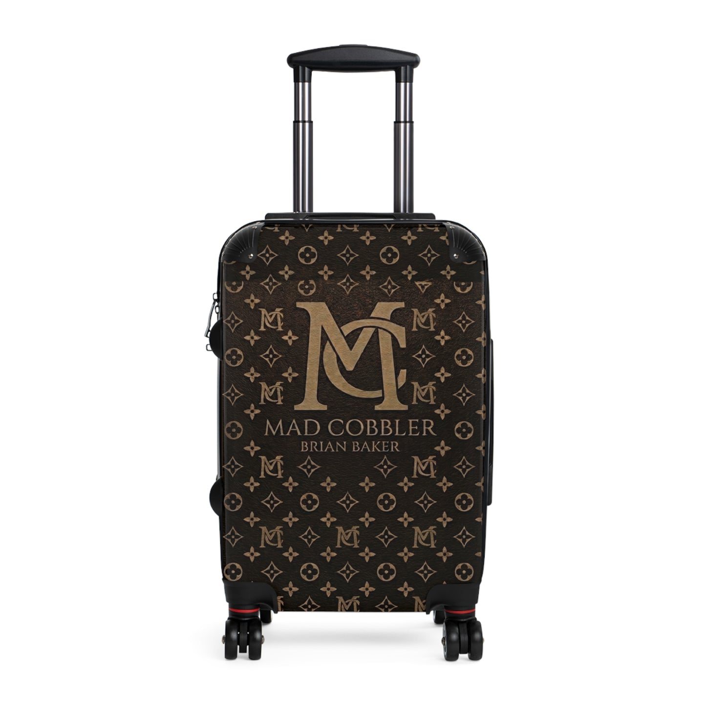 Monogram Travel Suitcase — 'Mad Cobbler' Luxury Pattern Carry-On