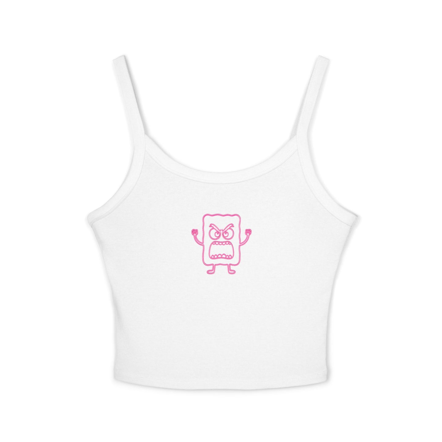 Pink Mad Cobbler Graphic Tank Top — Cute Pink Cartoon Breakfast Tee