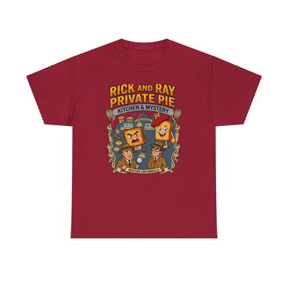 Private Pie Mystery Tee — Rick & Ray Kitchen Adventure Graphic 100% Heavyweight Cotton T-Shirt