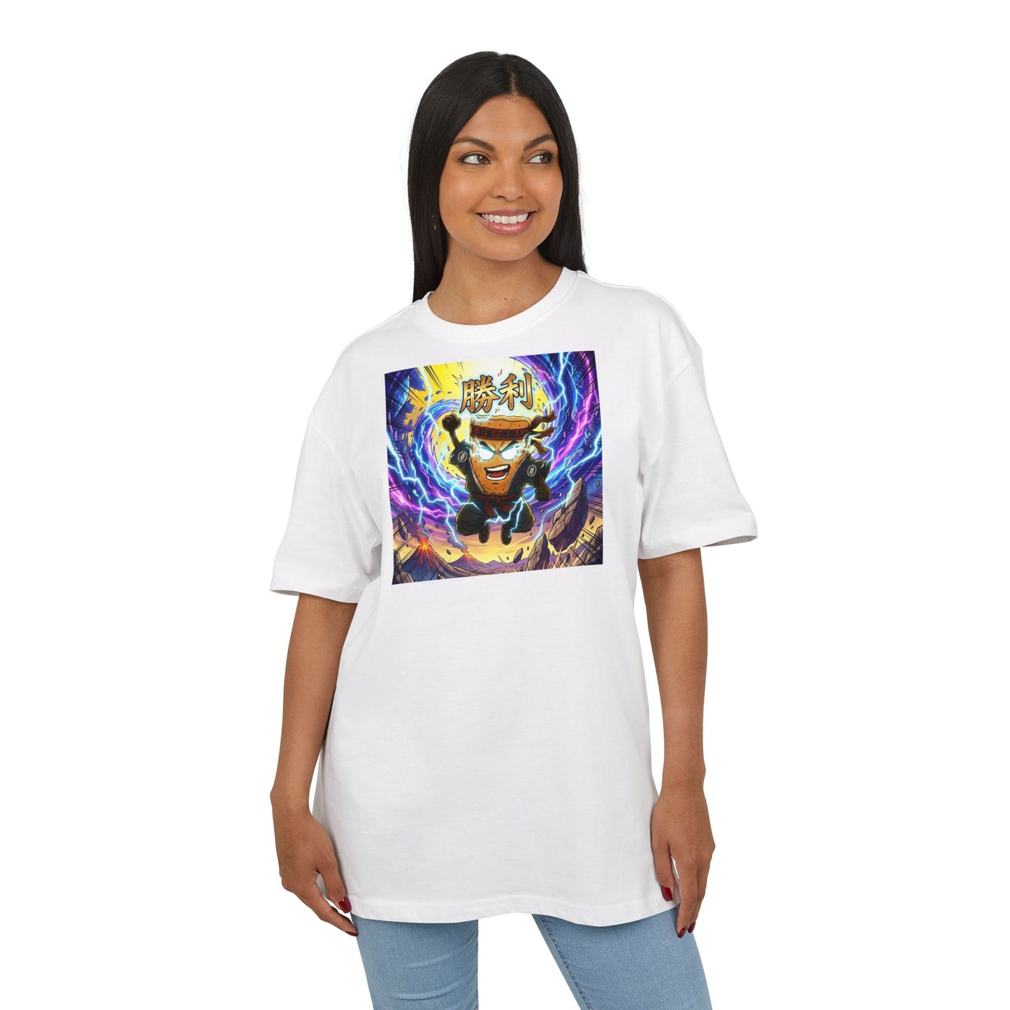Victory Anime Tee — Japanese 勝利 Graphic Oversize Shirt