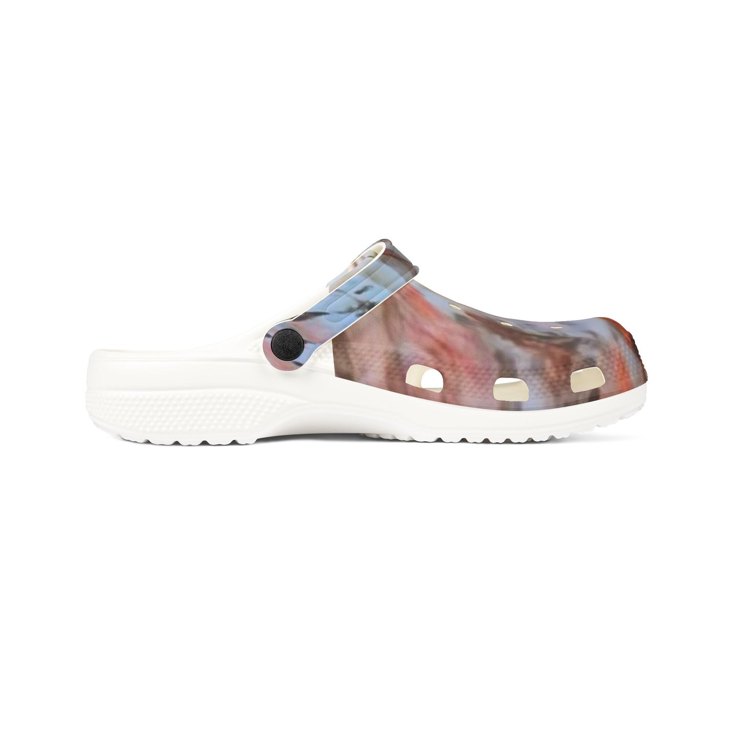 Marbled Rare Snow Owl Actual Image Foam Clogs — Lightweight Slip-On Garden Shoes