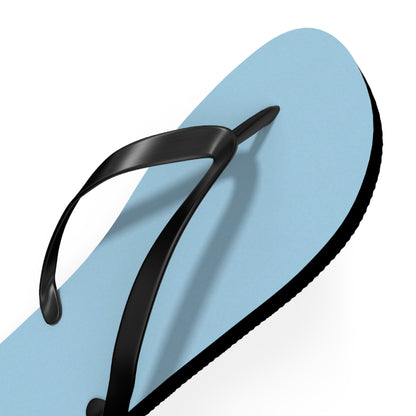 Classic Light Blue Flip Flops – Beach Sandals with Black Straps