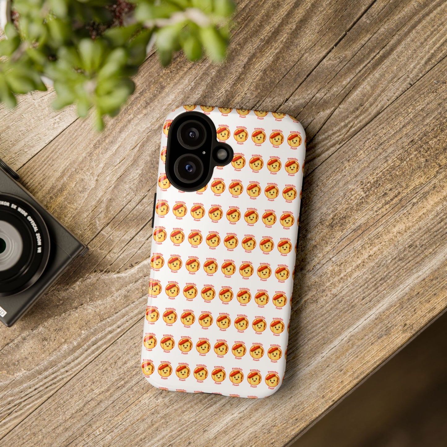 Frenchy Toast Phone Case — Cute Smiling Face Repeat Design