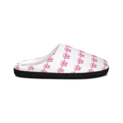 Pink Mad Cobbler Pattern Women's Indoor Slippers — Cozy Slip-On House Shoes