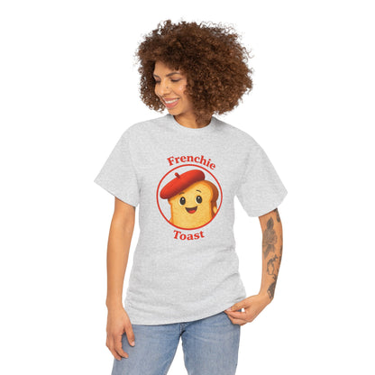 Women's Frenchie Toast T-Shirt — 100% Heavyweight Cotton Graphic Tee with Beret