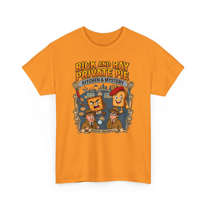 Private Pie Mystery Tee — Rick & Ray Kitchen Adventure Graphic 100% Heavyweight Cotton T-Shirt