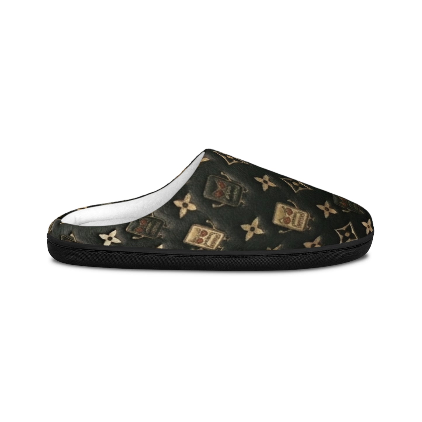 Luxury Monogram Indoor Slippers- Cozy Designer-Style House Shoes