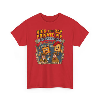 Private Pie Mystery Tee — Rick & Ray Kitchen Adventure Graphic 100% Heavyweight Cotton T-Shirt