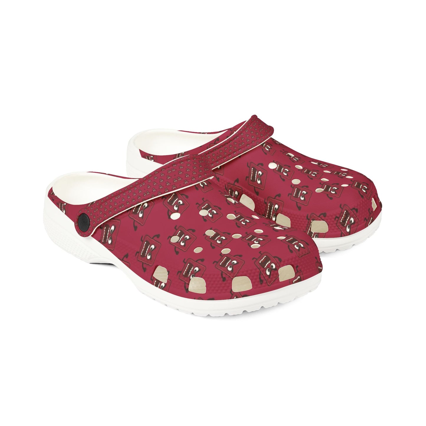 Red Mad Cobbler Pattern Clogs - EVA Foam Garden Shoes