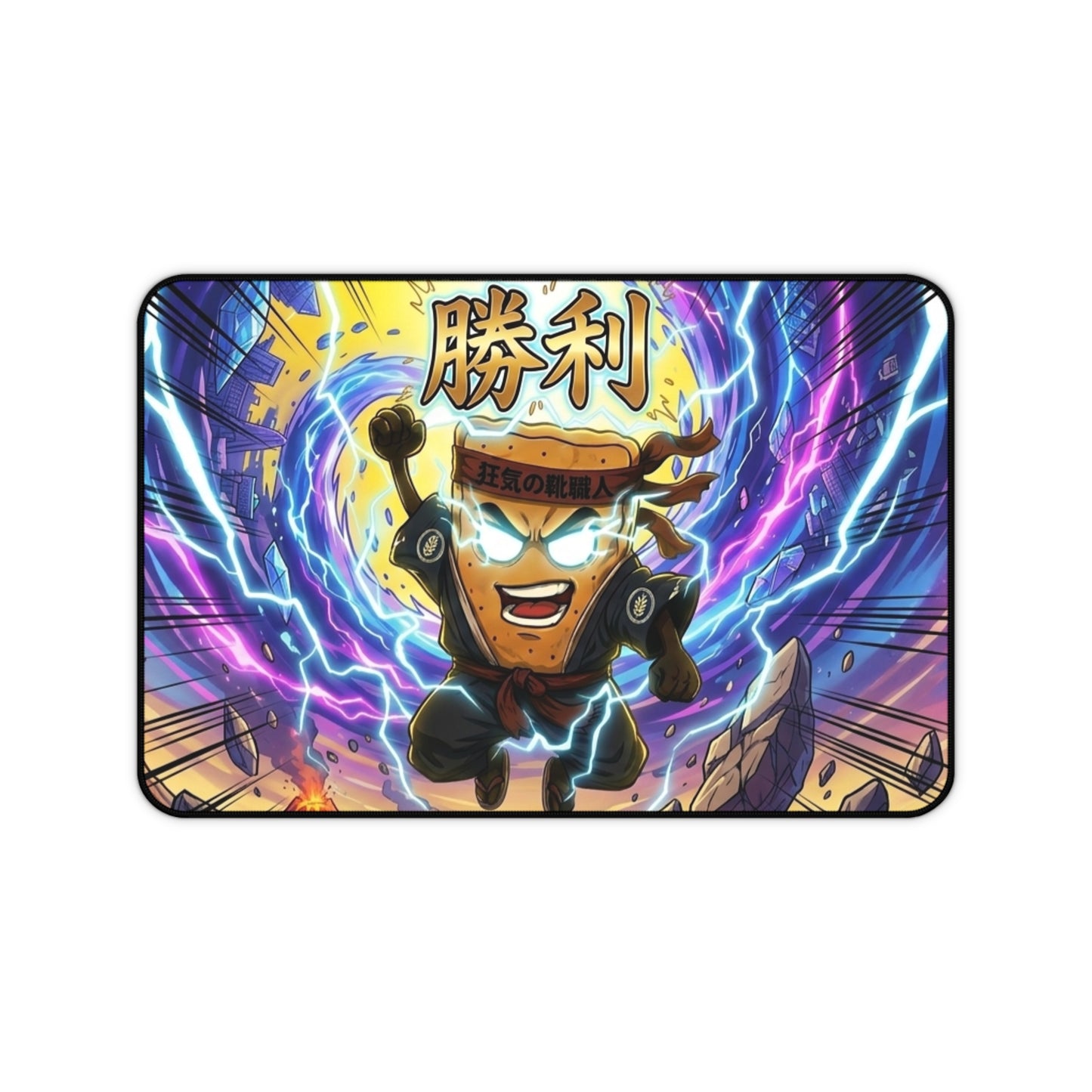 Victory Ninja Desk Mat Mad Cobbler  — Anime Lightning Gamer Mousepad