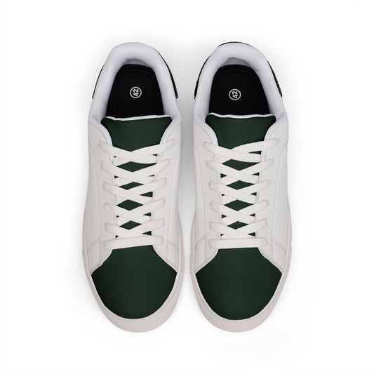 Leather Low-Top Sneakers — Classic White Men’s Casual Trainers