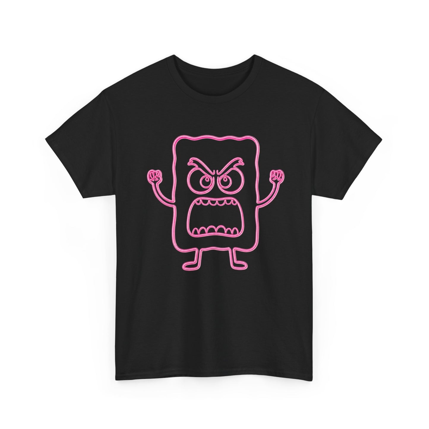 MC 3.24 Graphic Tee – Pink Neon Cartoon 100% Heavyweight Cotton