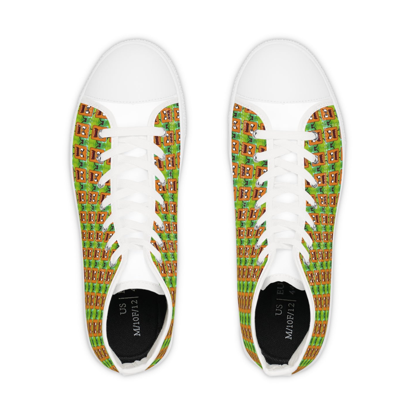 High Top Sneakers — Mad Cobbler Patterned Cartoon Fox Print