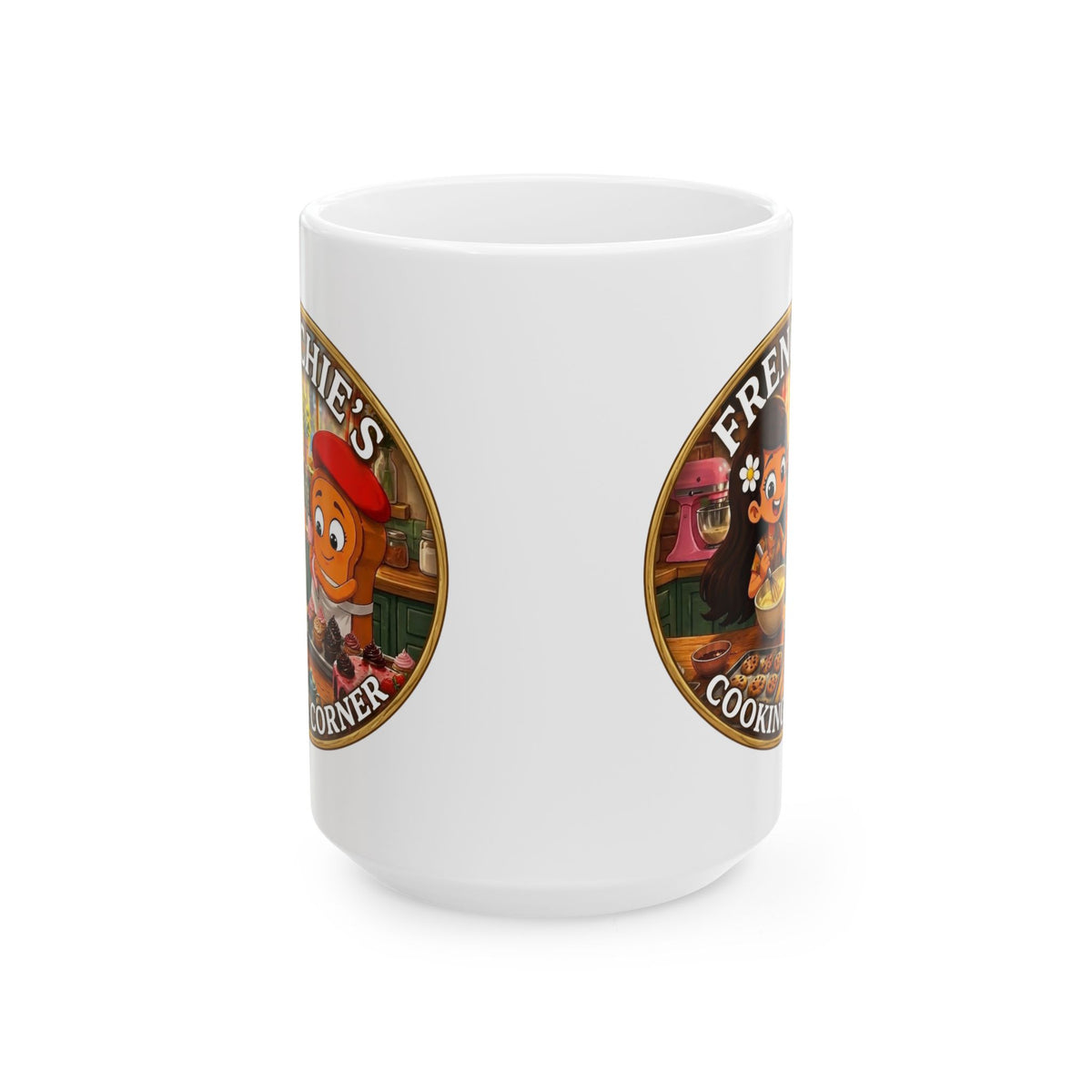 Frenchie's Cooking Corner Ceramic Coffee Cup (11oz & 15oz)