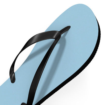 Classic Light Blue Flip Flops – Beach Sandals with Black Straps