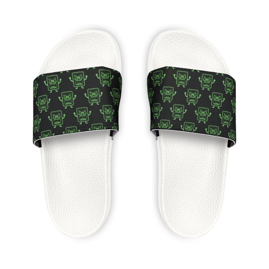 Mad Cobbler Pattern Slide Sandals — Removable Strap Pool & Casual Slides