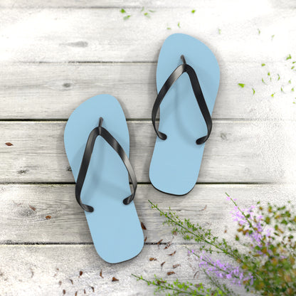 Classic Light Blue Flip Flops – Beach Sandals with Black Straps