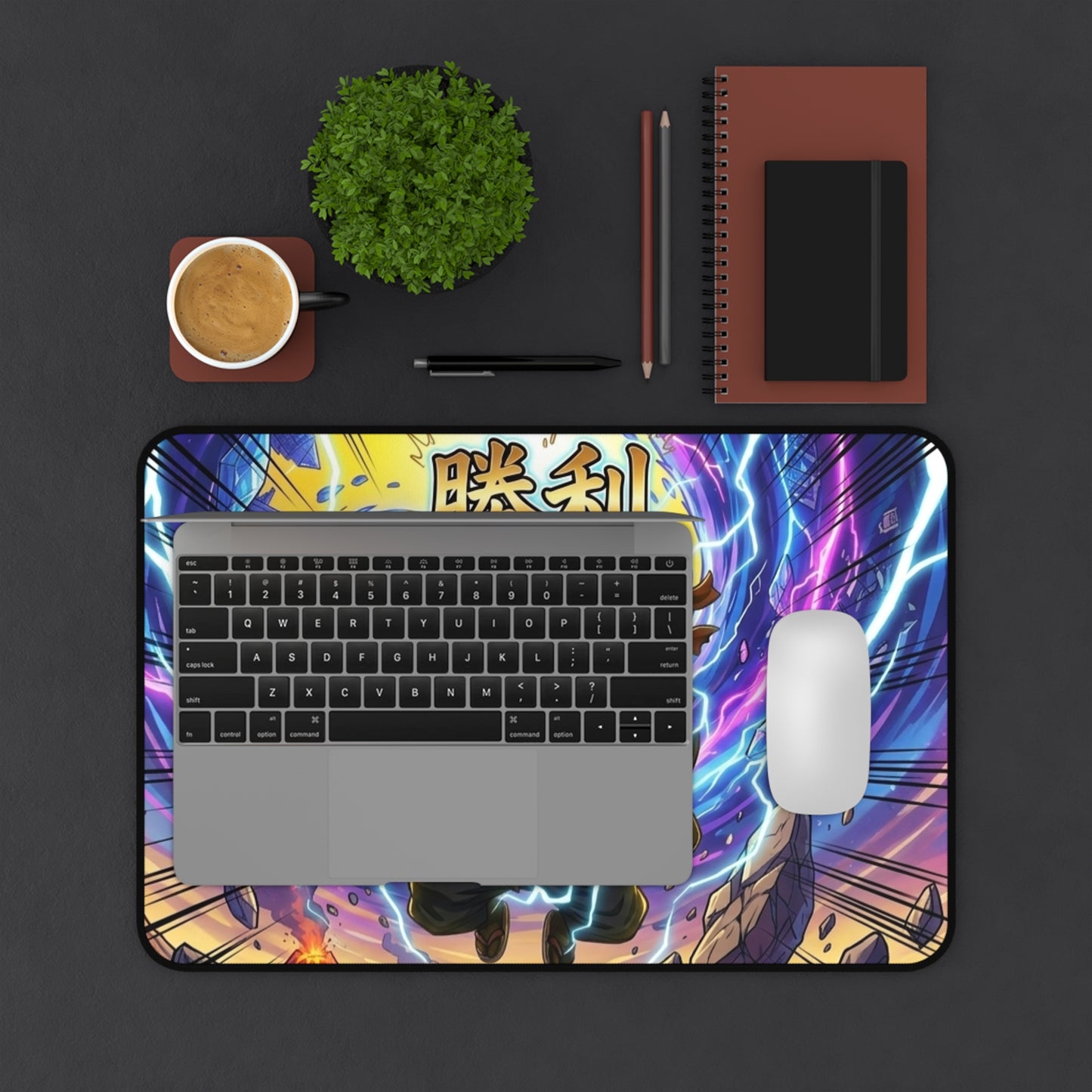 Victory Ninja Desk Mat Mad Cobbler  — Anime Lightning Gamer Mousepad