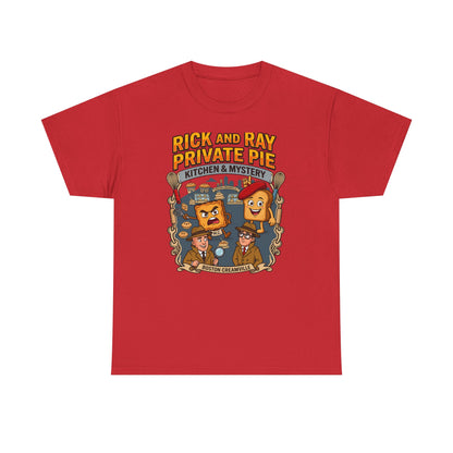 Private Pie Mystery Tee — Rick & Ray Kitchen Adventure Graphic 100% Heavyweight Cotton T-Shirt