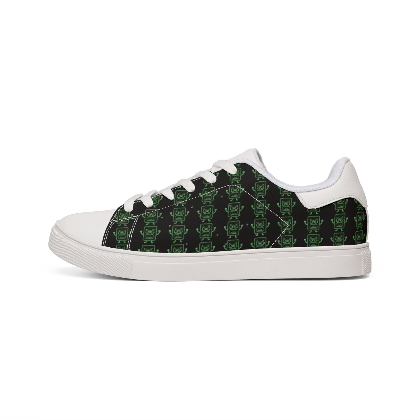 Leather Sneakers — Mad Cobbler Pattern Low-Top Sneakers