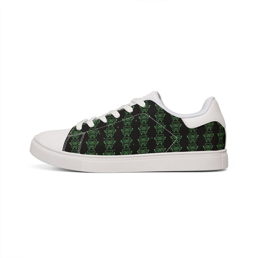 Leather Sneakers — Mad Cobbler Pattern Low-Top Sneakers