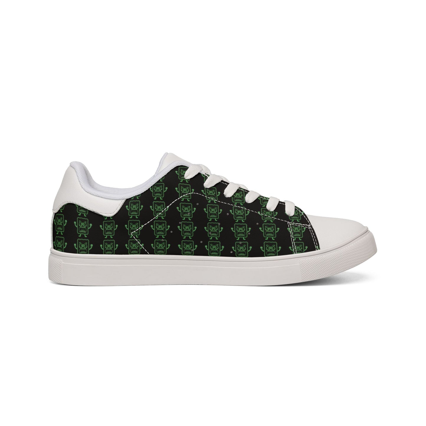 Leather Sneakers — Mad Cobbler Pattern Low-Top Sneakers
