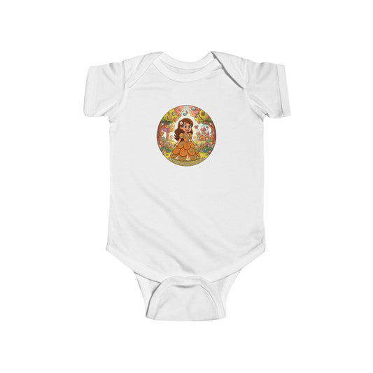Infant Bodysuit — Cookie Character Circle Design