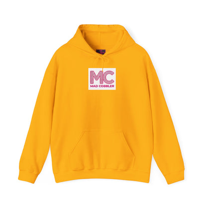 Hoodie — 'MC Mad Cobbler' Graphic Logo Hoodie with Angry Cartoon Back Print