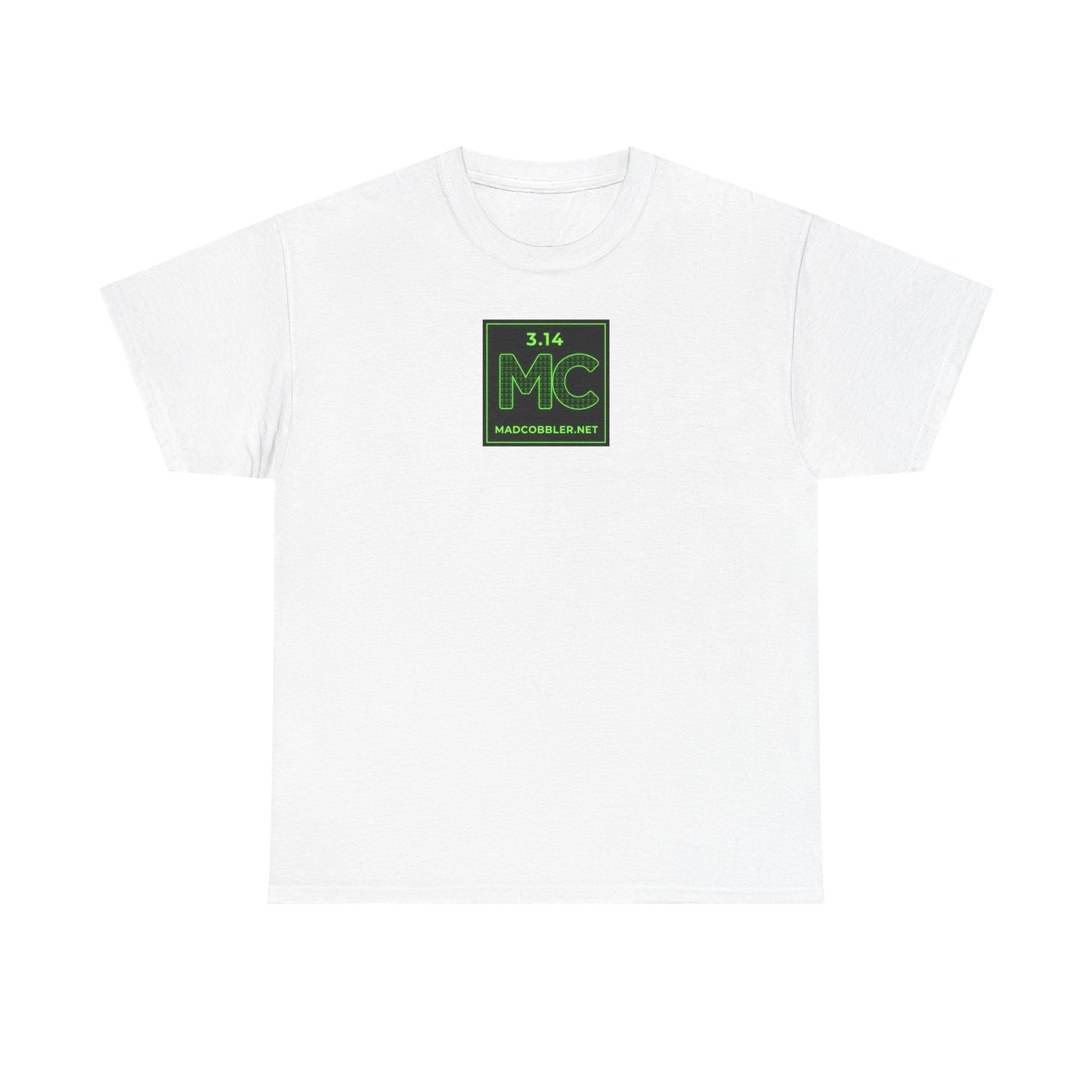 Pi MC Logo T-Shirt — Green Retro Math Graphic 100% Heavyweight Cotton Tee