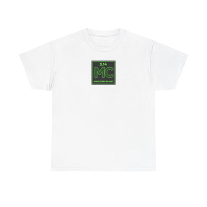 Pi MC Logo T-Shirt — Green Retro Math Graphic 100% Heavyweight Cotton Tee