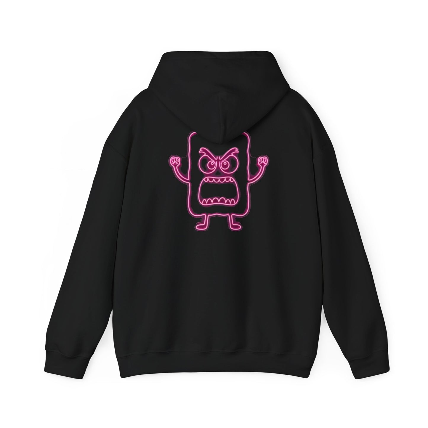 Hoodie — 'Mad Cobbler' Pink Neon Angry Monster Graphic Pullover