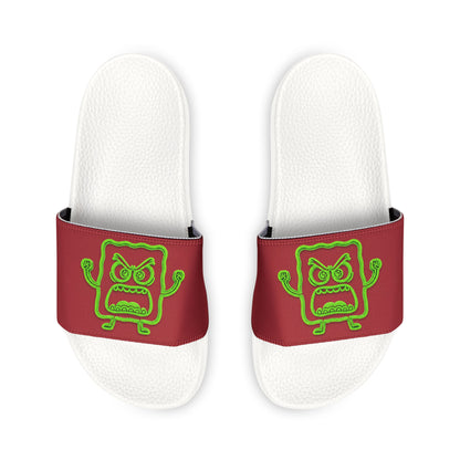 Men's Slide Sandals with Green Mad Cobbler