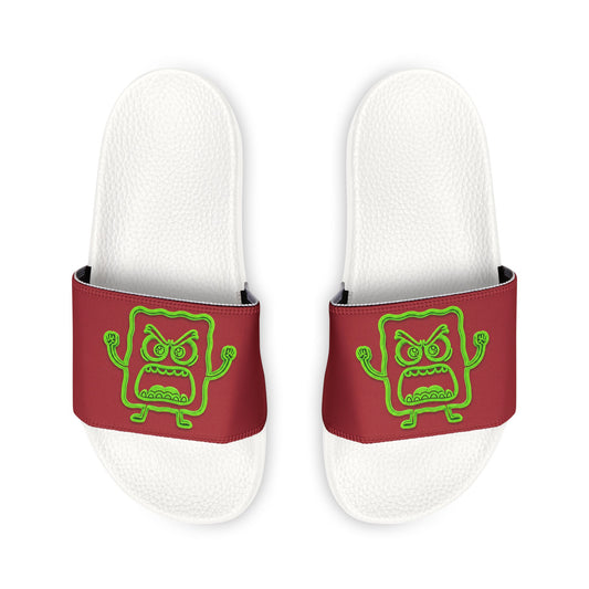 Men's Slide Sandals with Green Mad Cobbler