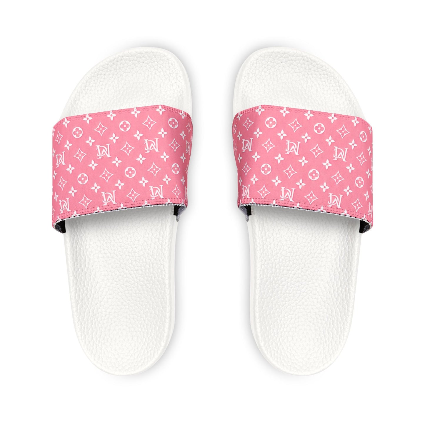 Pink Monogram Slide Sandals – Women's Removable-Strap Slides