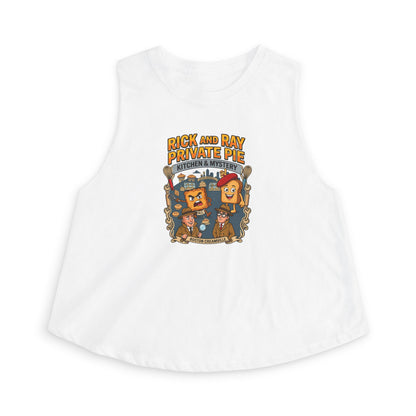 Mystery Pie Private pie Crop Top — Retro Cartoon Detective Tee