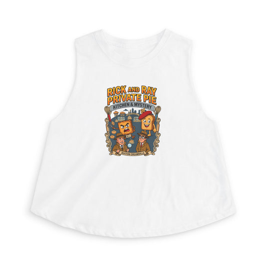 Mystery Pie Private pie Crop Top — Retro Cartoon Detective Tee